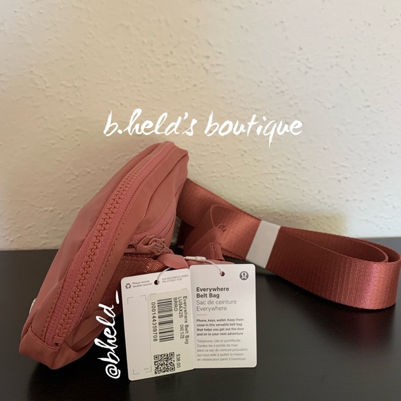 lululemon Everywhere Belt Bag *Extended Strap Brier Rose Pink Neutral OS New NWT - Picture 3 of 12